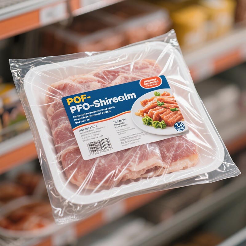 Filme retrátil POF para alimentos congelados