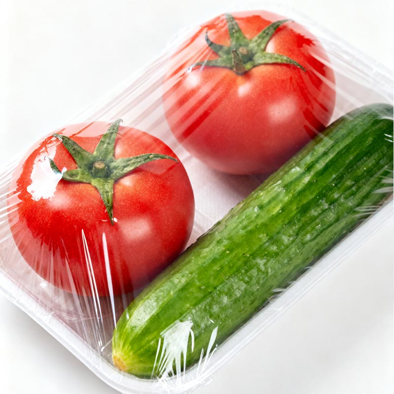 Filme de embalagem plástica transparente vegetal